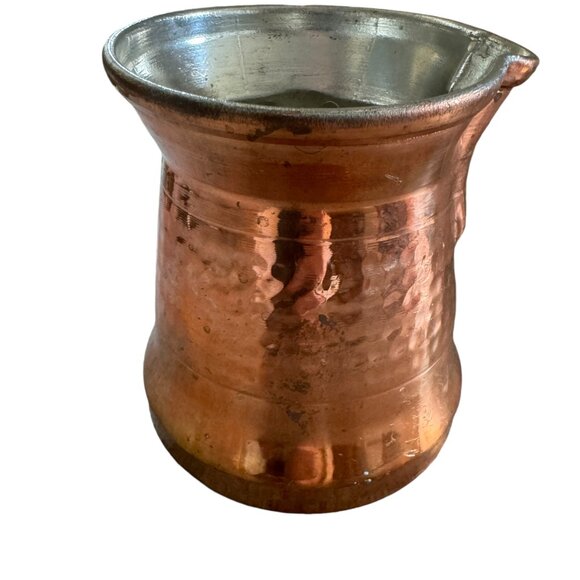 Hammered Copper Turkish Coffee Pot Small Saucepan - Picture 12 of 16